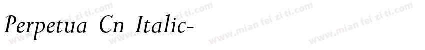 Perpetua Cn Italic字体转换